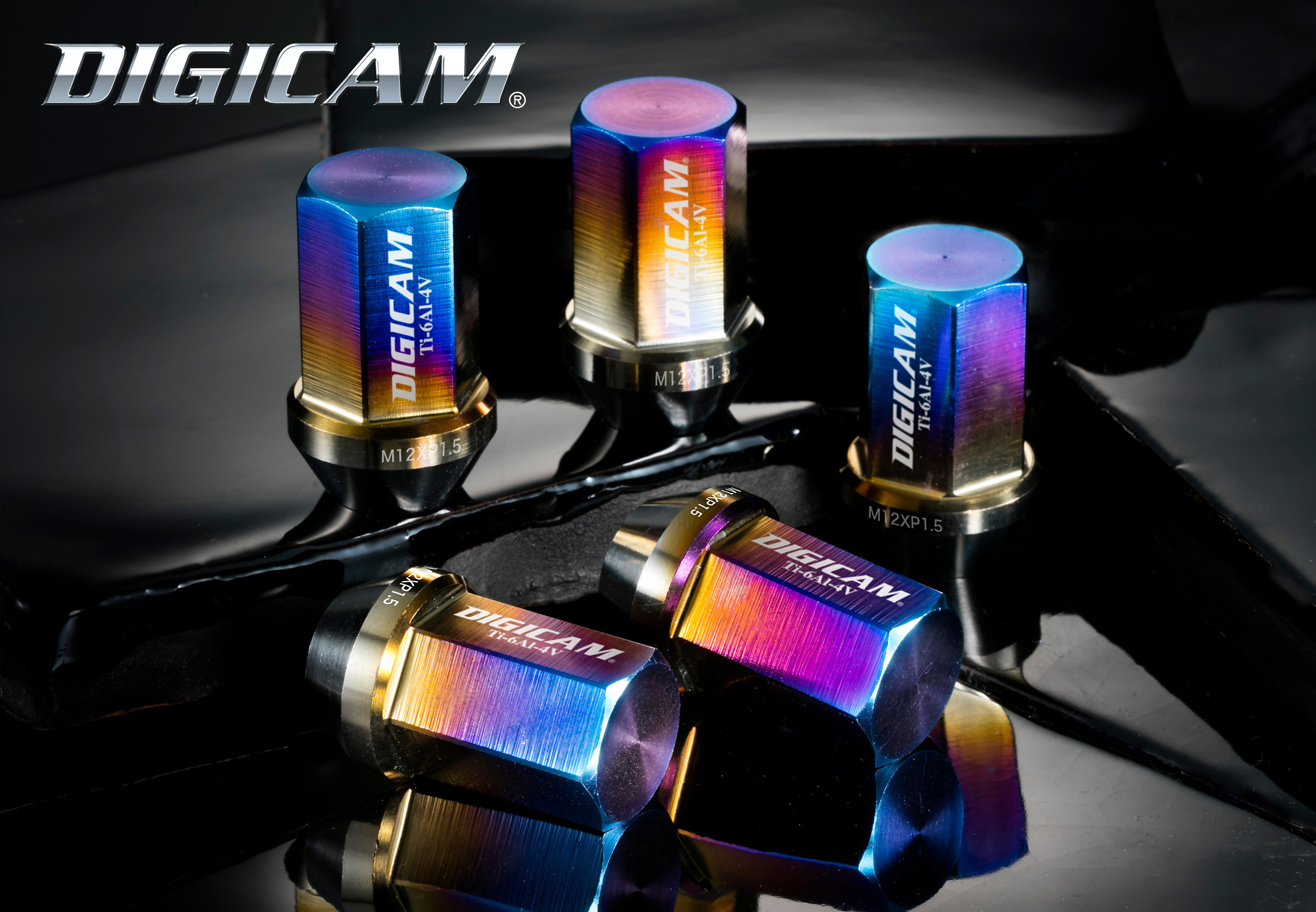 購入者確認商品 DIGICAM デジキャン チタンレーシングナット 貫通タイプ M12 P1.5 6角 17HEX 35mm チタン 20本入 ホイール ナット ENTEIDRICOCAMPANO