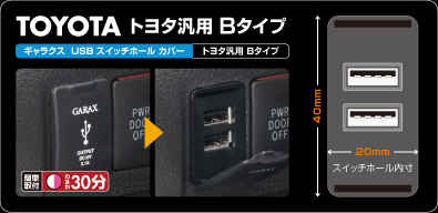 GARAX【ギャラクス】- USBスイッチホールカバー